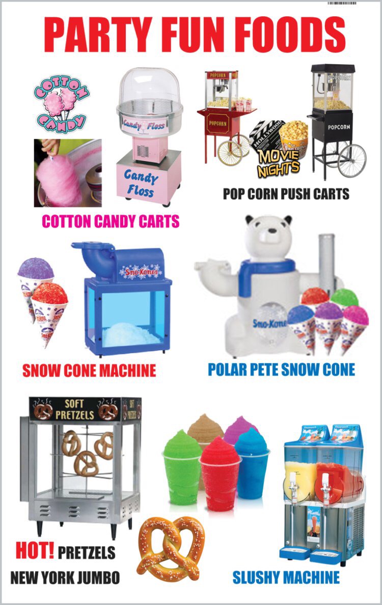 3 CONCESSION MACHINE SPECIAL - Funtime Kids Party Rentals Queens, NY